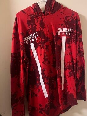 Five by Five Masterpiece Red and Black Lightweight Hoodie- Size M